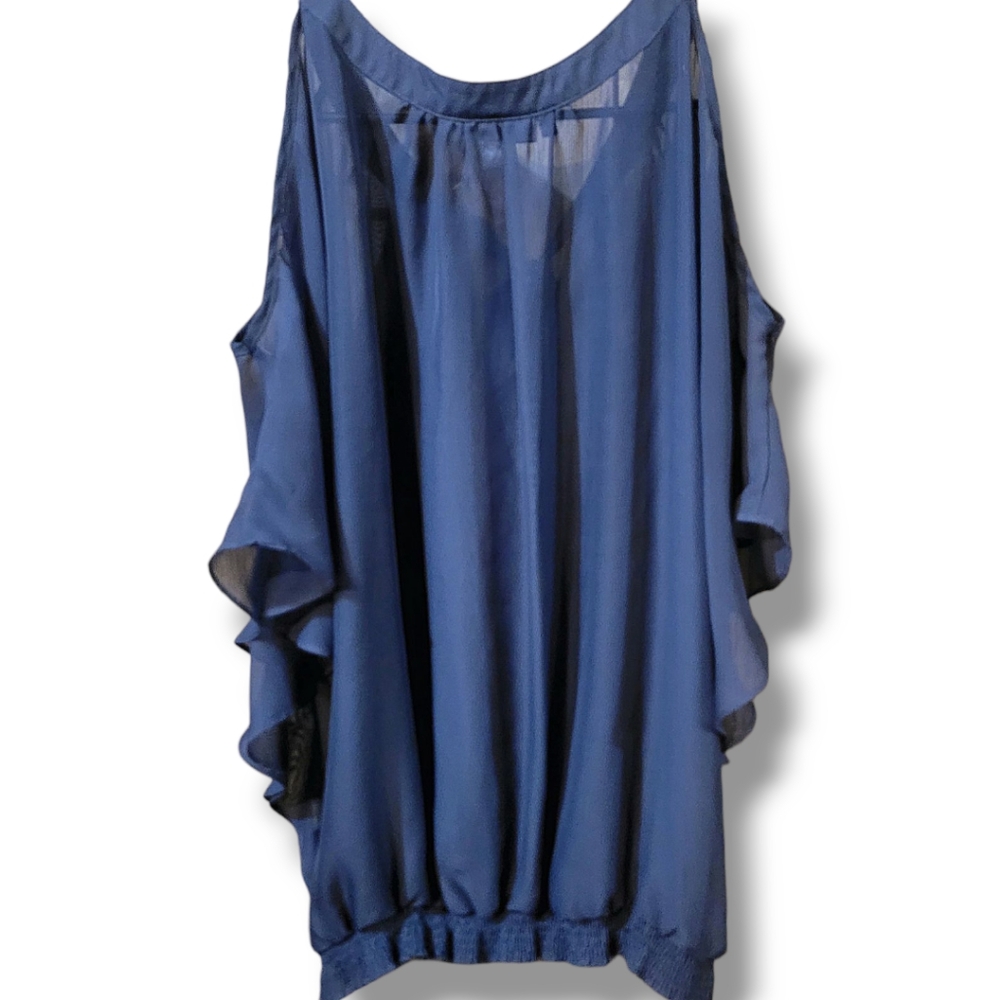 Jennifer Lopez Midnight Blue Blouse - Picture 2 of 4